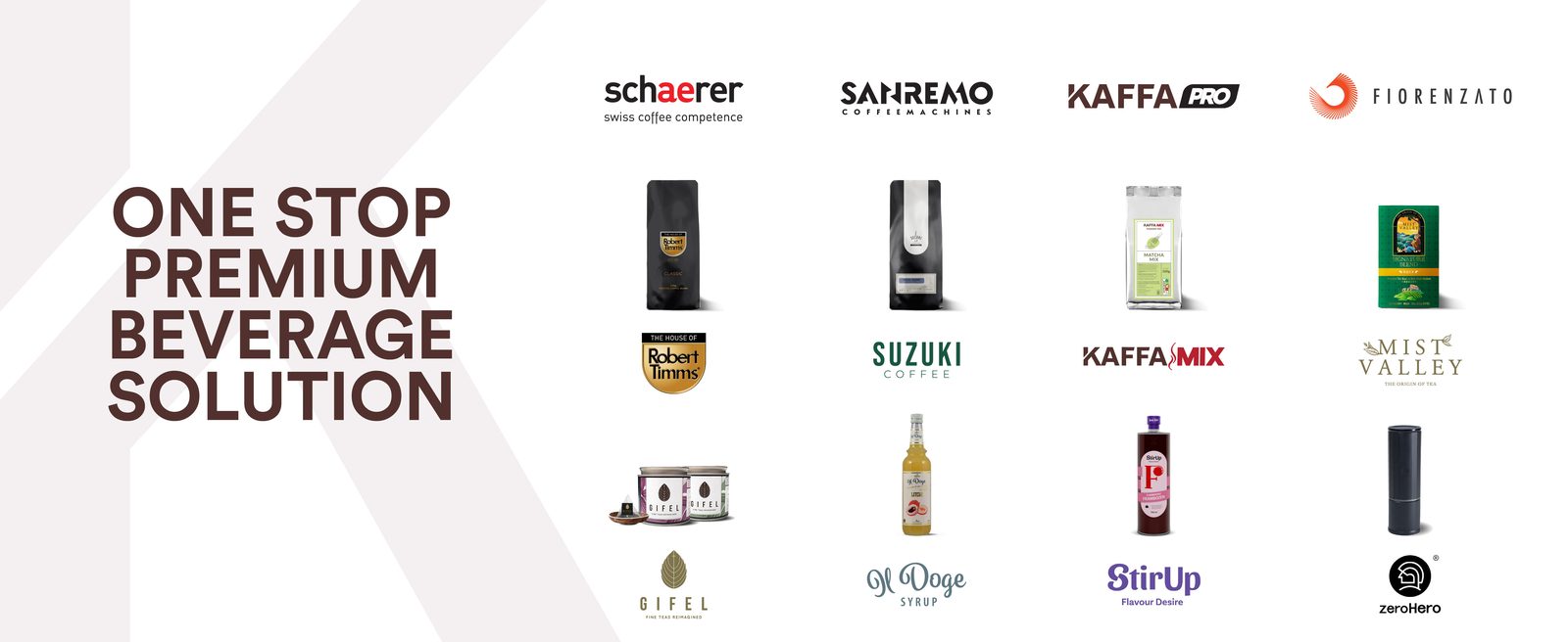 Range of IncoBev Asia beverage brands and products